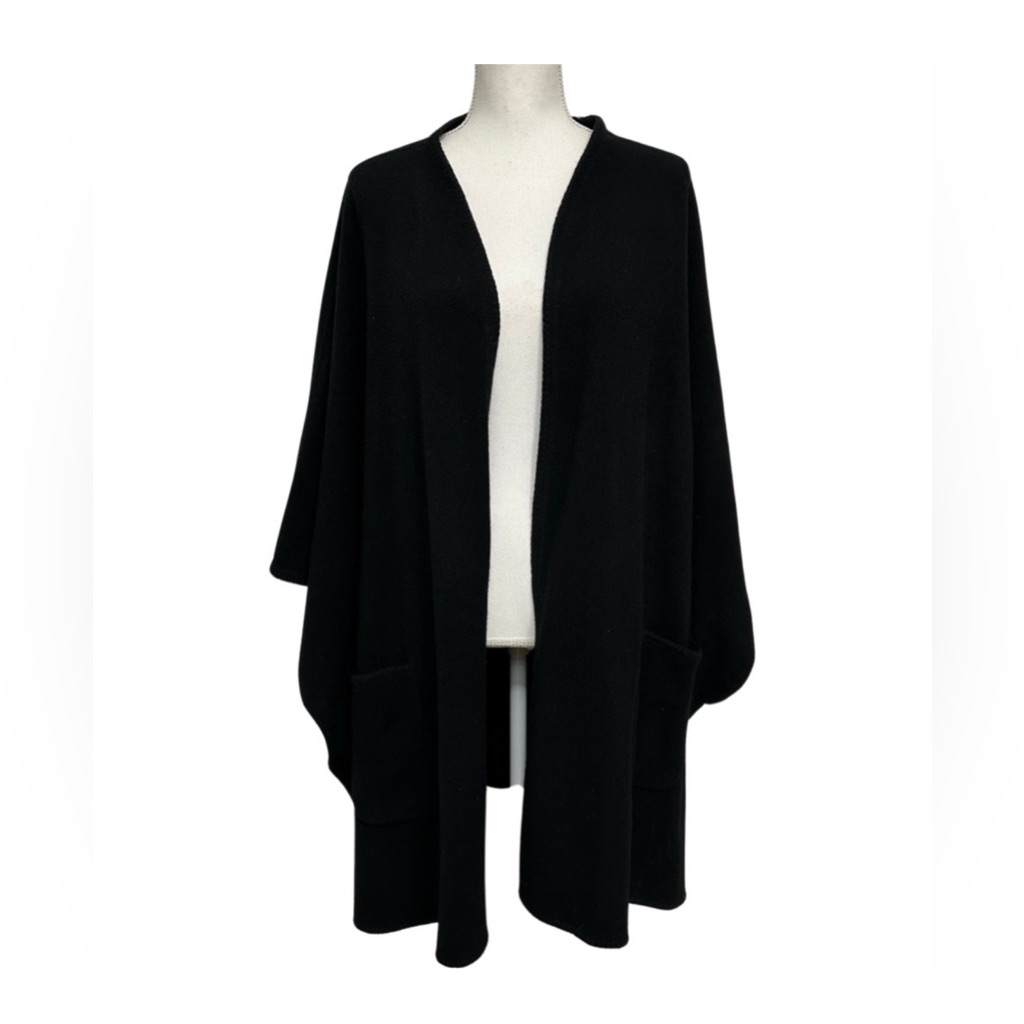 Pendleton Wool Overcoat Jacket Shawl Patch Pockets One Size Luxury Lambswool